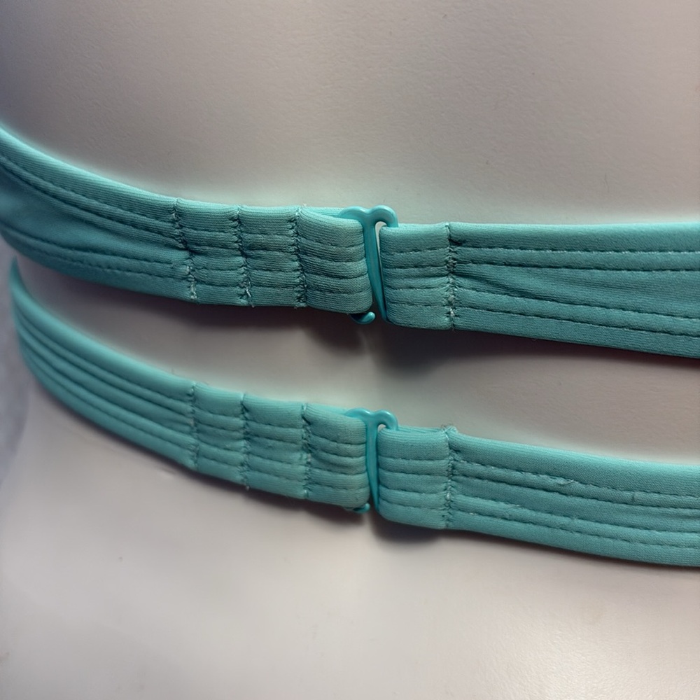Aerie blue bikini swimsuit 2 piece crop size S low rise bottoms light blue - Picture 7 of 10